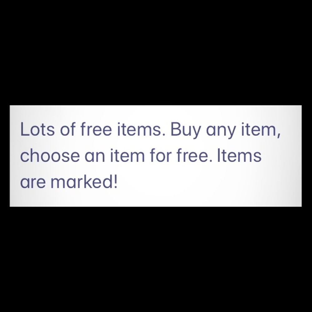 Free items with Purchase